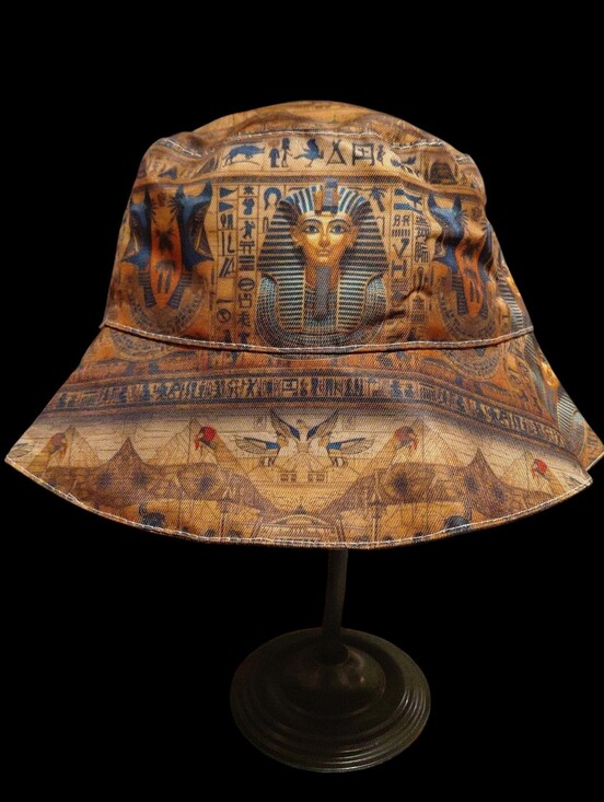 Fashion Hats Accessories - Egyptian hieroglyphic Print Bucket Hat Unisex 22"/23"
